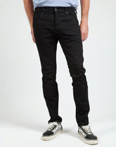 Wrangler Larston Męskie Spodnie Jeansowe Back to Black W18SHPP40 112319117